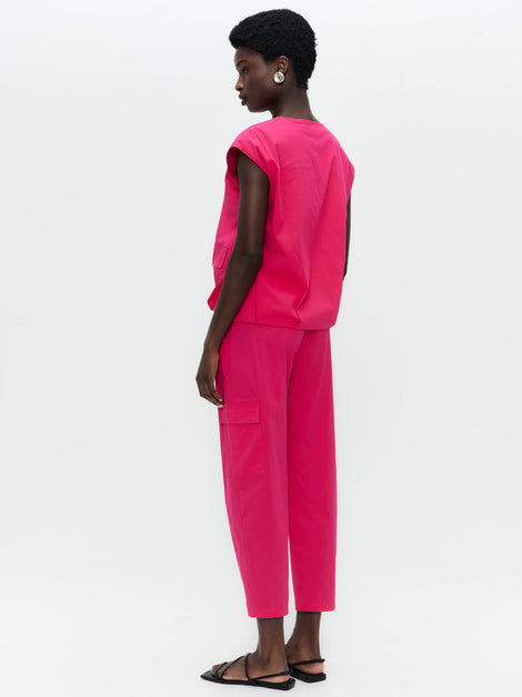 Ubino cotton poplin pants | Fuxia