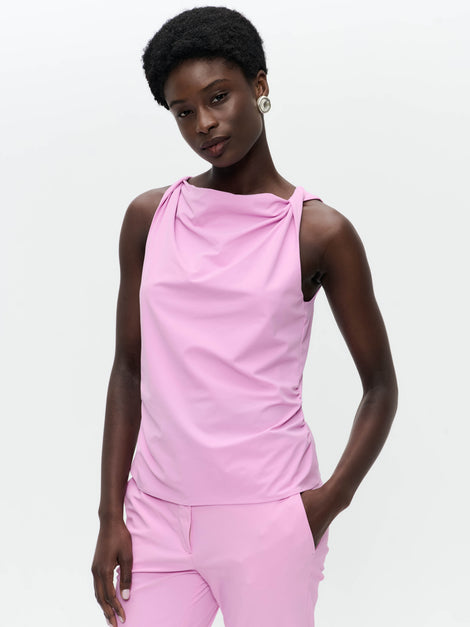Marika stretch technical jersey top | Pink