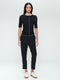 Jordan stretch viscose top | Black White