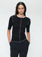 Jordan stretch viscose top | Black White