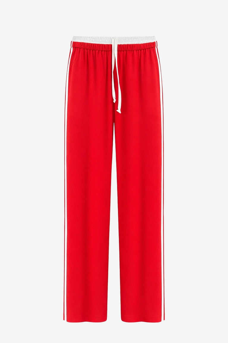 AntinyP structure tech jersey pants | Red