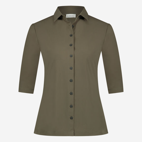 Blouse Betty Easy Wear Technical Jersey | Army