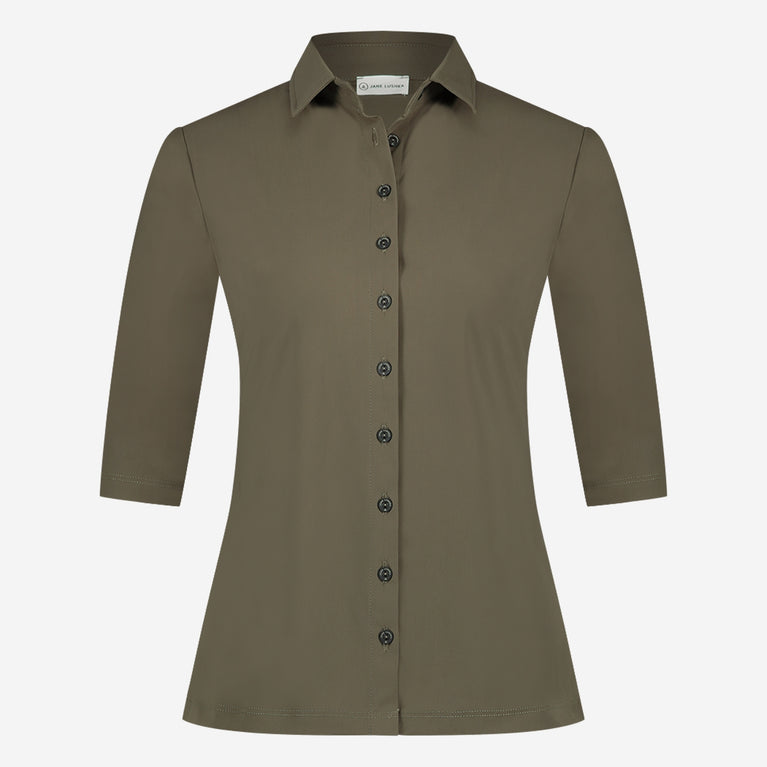 Blouse Betty Easy Wear Technical Jersey | Army