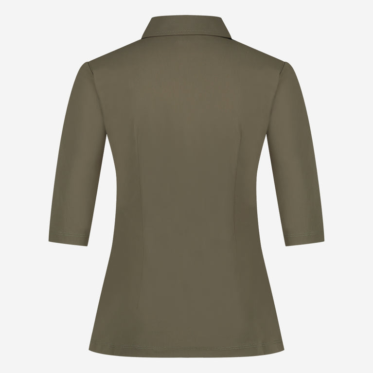 Blouse Betty Easy Wear Technical Jersey | Army