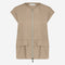 Costante cotton sleeveless jacket | Beige