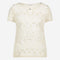 Openwork knit top with sequins 9041 | Off White