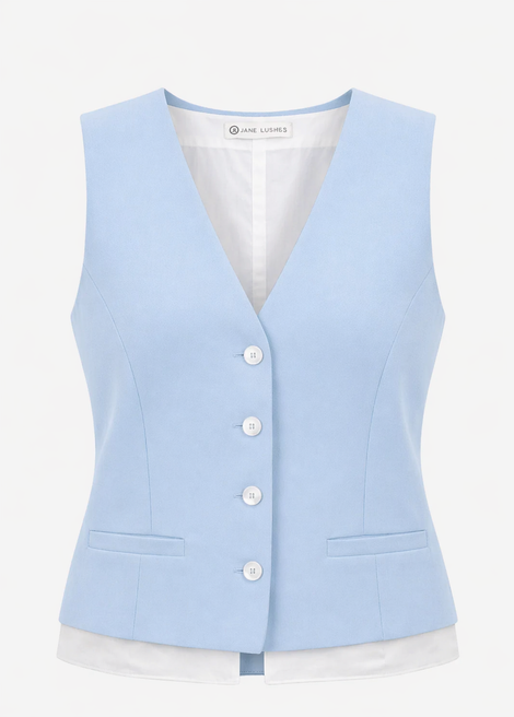 Kay structure tech jersey vest | Light Blue