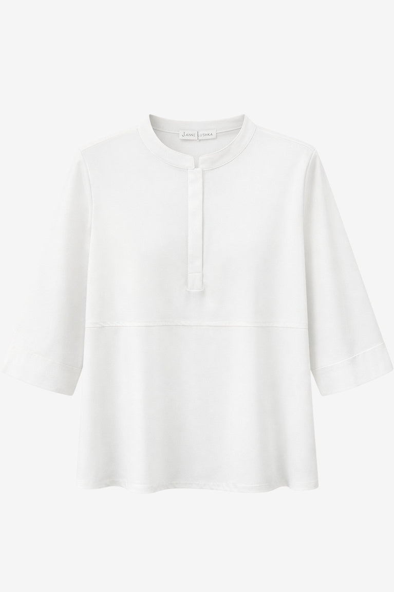 Damiana stretch technical jersey top | White