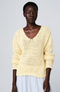 Fancy cotton Pullover E20197S | Pastel Yellow