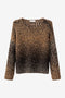 Cozy colour block pullover FA264 | Black Brown