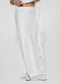 Esra silk skirt whit lace trim | White