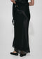 Esra silk skirt whit lace trim | Black