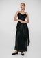 Esra silk skirt whit lace trim | Black