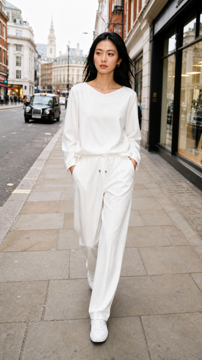 Adelia blouse soft Punto Milano jersey | Panna