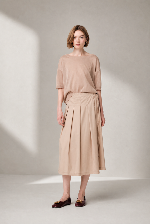 Fine Viscose Top 26011 | Gold Beige