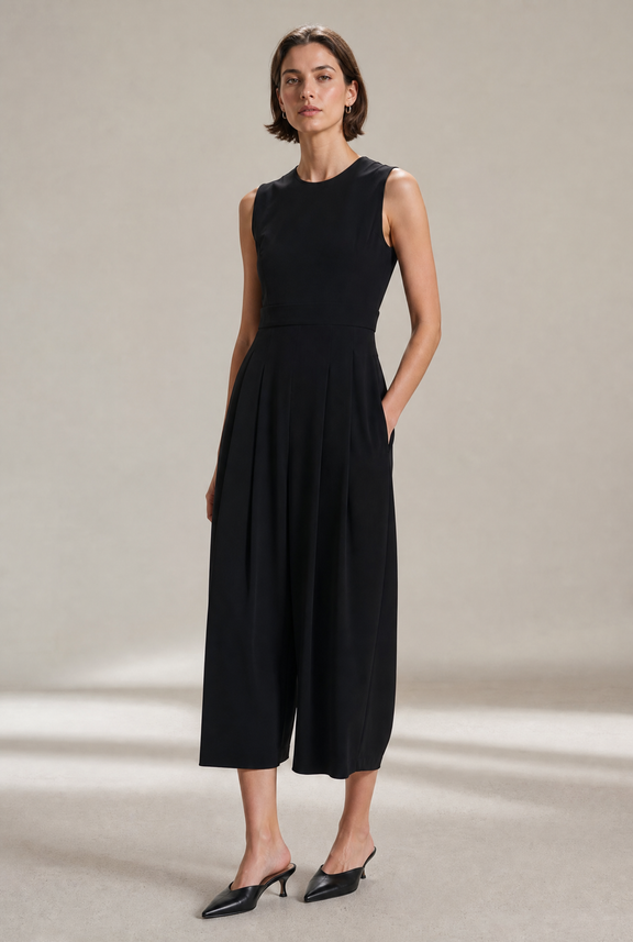 Jackie dress technical jersey | Black