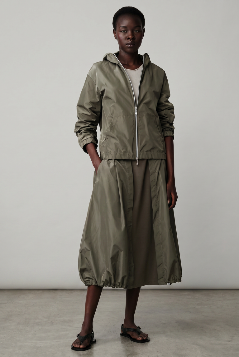 Allegra taffeta mix skirt | Army