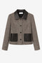 Isolde wool blend pocket blazer | Brown
