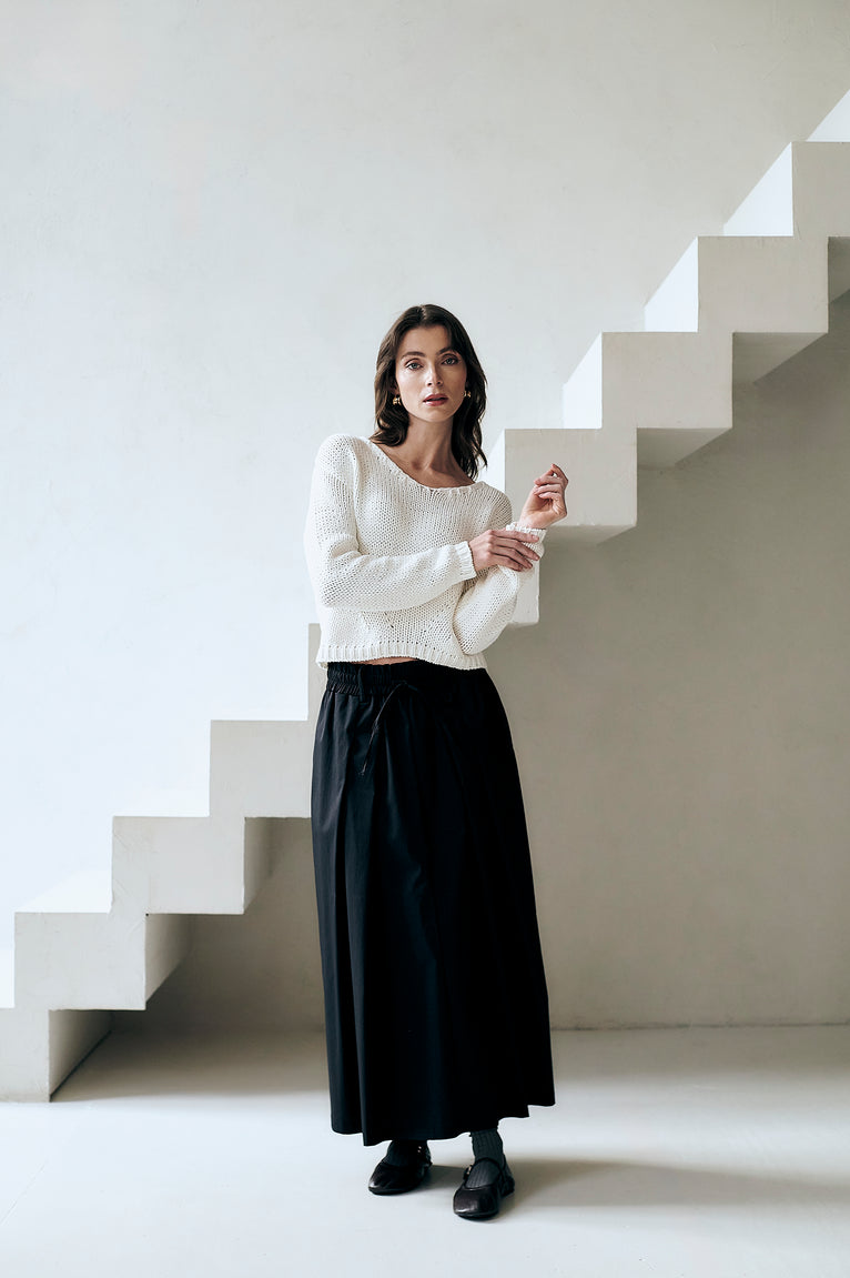 Fancy cotton Pullover E20197S | Off White