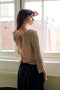 Open-back sweater 2041 | Beige