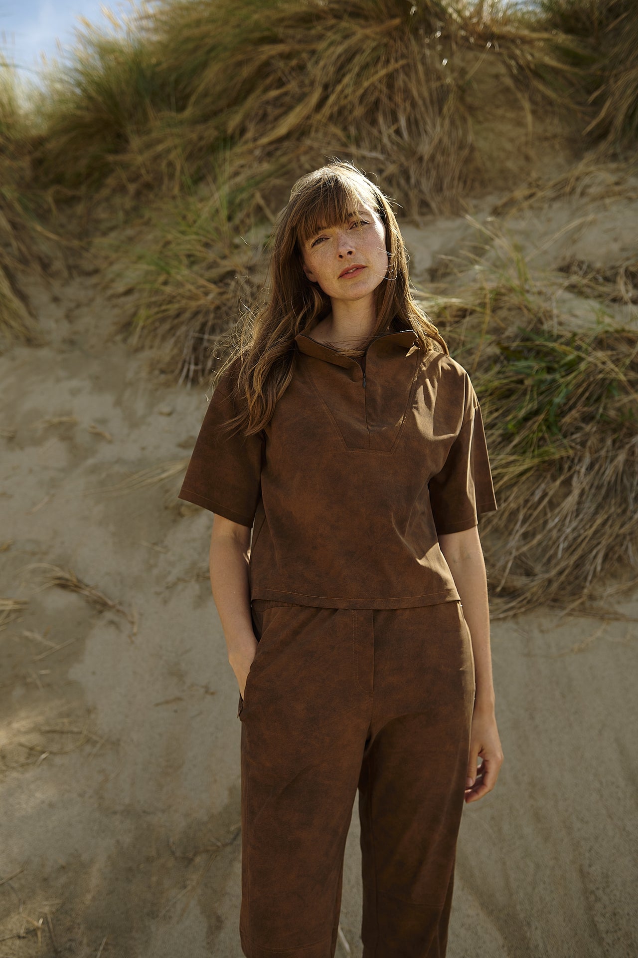 Leone blouse technical jersey Leone blouse technical jersey | Caramel