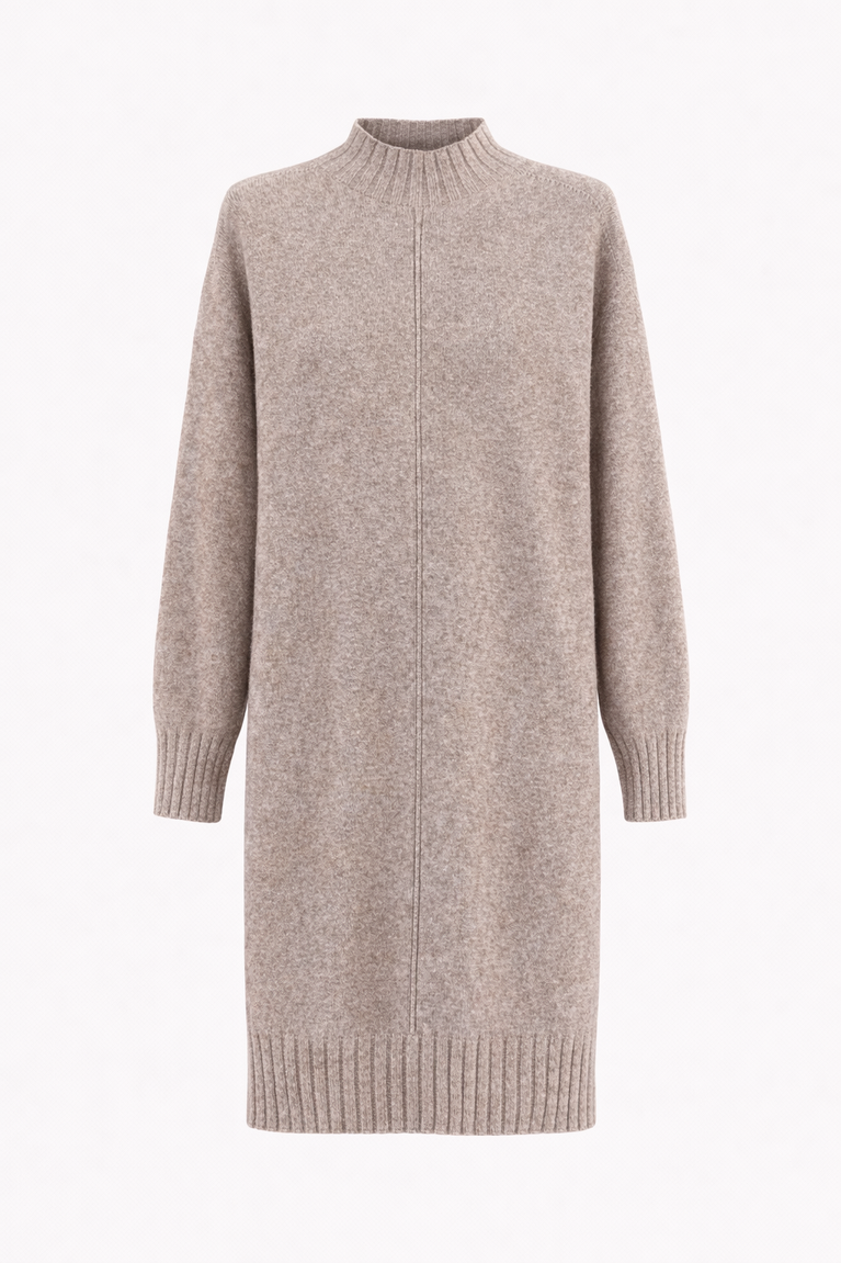 Long pullover viscose blend 2068 | Light Brown