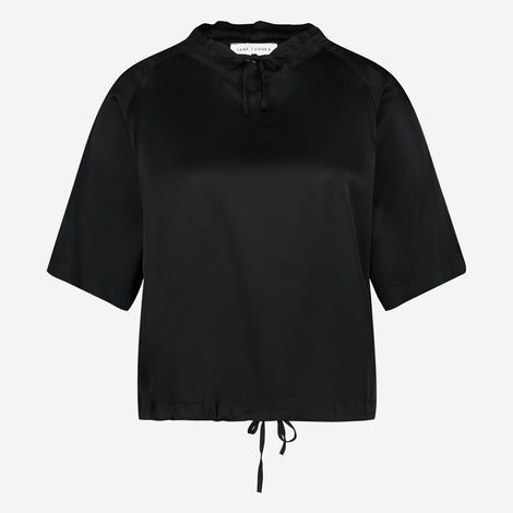 Gia stretch viscose top | Black