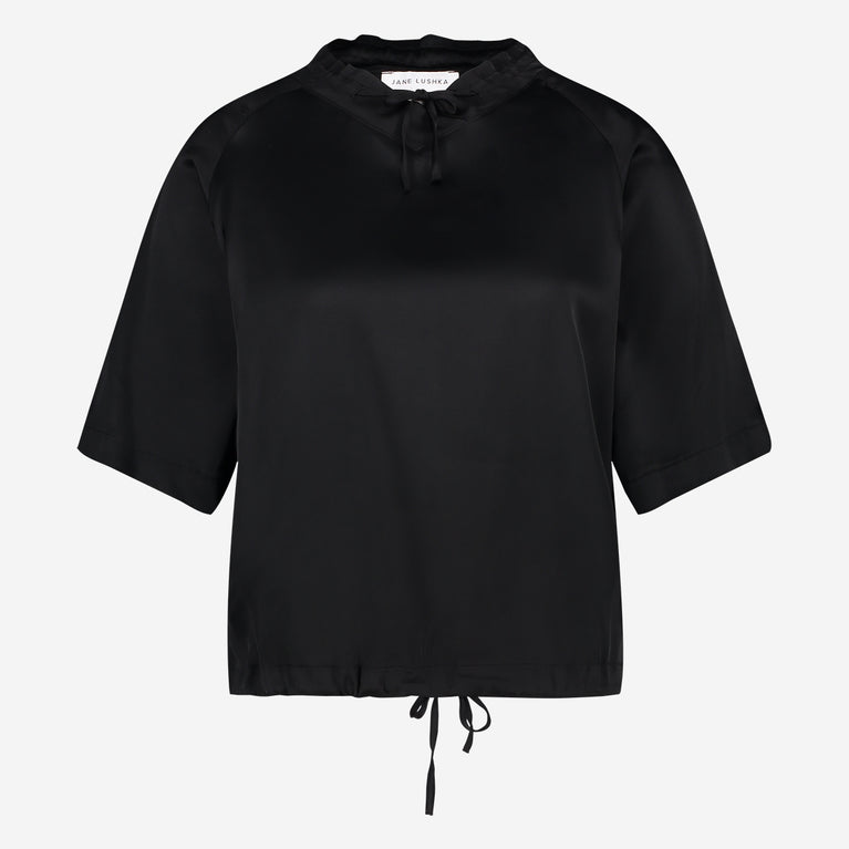 Gia stretch viscose top | Black