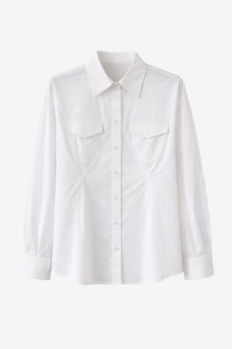 Maele poplin blouse | White