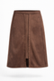 Nataly skuba velvet skirt | Brown