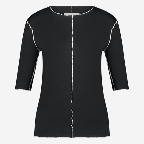 Jordan stretch viscose top | Black White