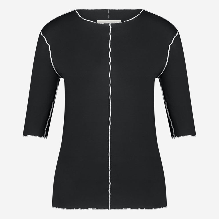Jordan stretch viscose top | Black White