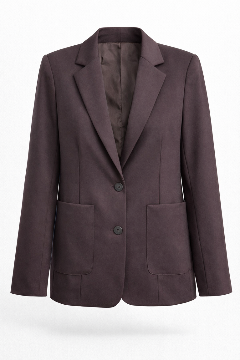 Rango technical jersey blazer | Chocolate