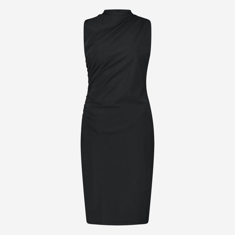 Verena stretch technical jersey dress | Black