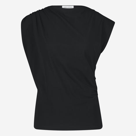 Nelly stretch technical jersey top | Black