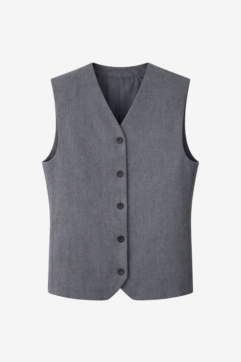 Теssa back knitted vest | Grey