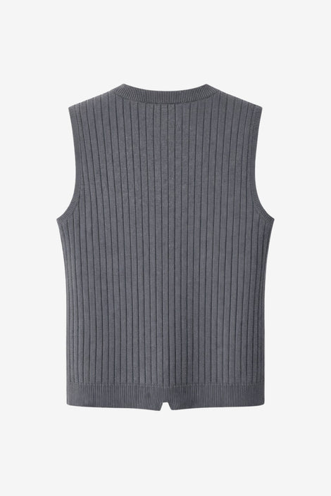 Теssa back knitted vest | Grey