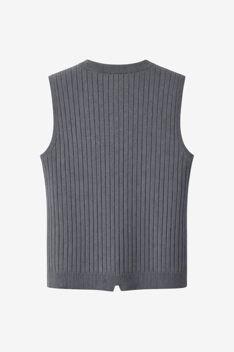 Теssa back knitted vest | Grey