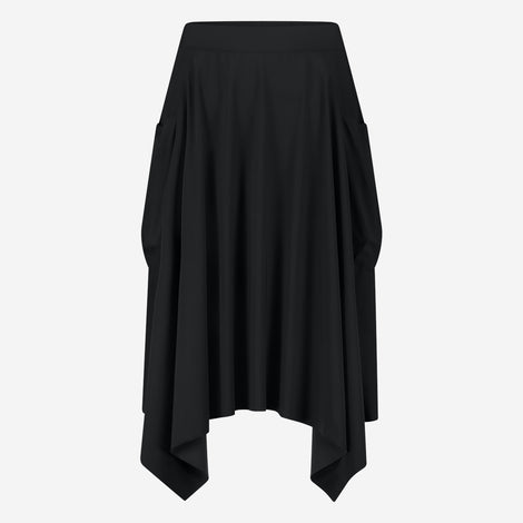 Caro stretch technical jersey skirt | Black