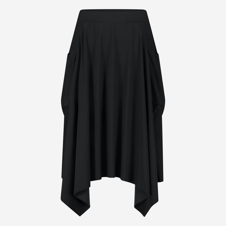 Caro stretch technical jersey skirt | Black