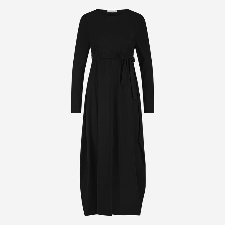 Isabel dress LS technical jersey | Black