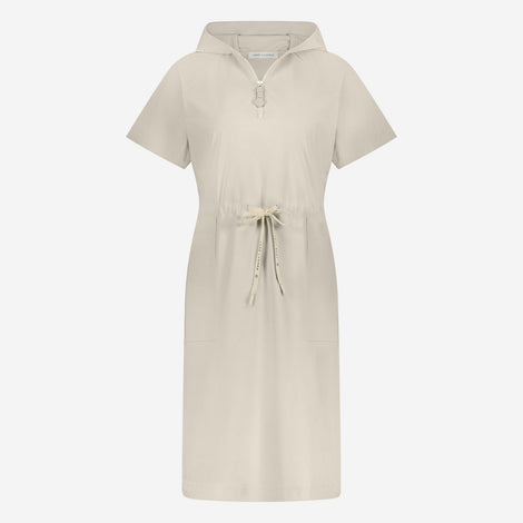 Evi dress stretch technical jersey | Light Sand
