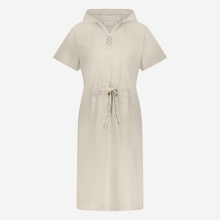 Evi dress stretch technical jersey | Light Sand
