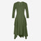 Caro LS stretch technical jersey dress | Oliva green