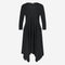 Caro LS stretch technical jersey dress | Black