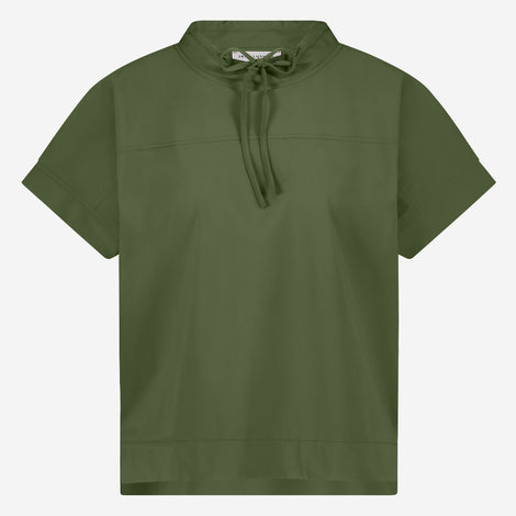 Lucca stretch technical jersey top | Oliva green