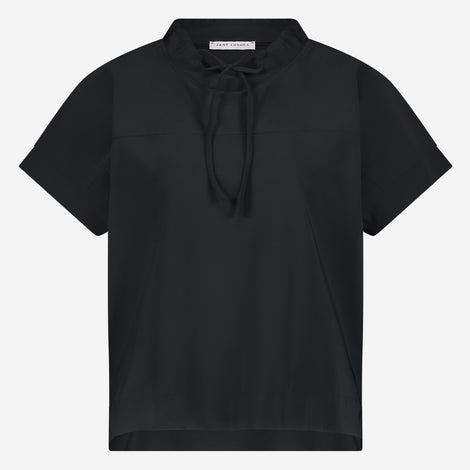 Lucca stretch technical jersey top | Black