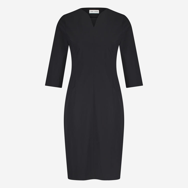 Martinas stretch technical jersey dress | Black