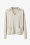 V-neck dyed viscose pullover NB2310 | Ecru