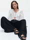 Saby ruffled viscose blouse | White